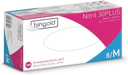 Bingold Nitril 30Plus blauw handschoenen M