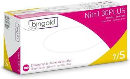 Bingold Nitril 30Plus blauw handschoenen S