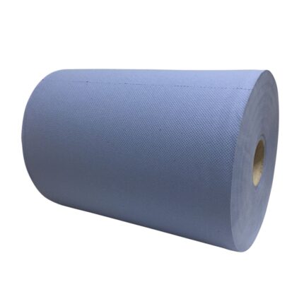 Industrierollen Cellulose verlijmd blauw 3 laags 37 cm 190 meter 2 rollen p/pak