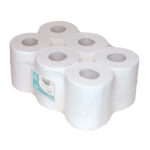 Midi poetspapier wit 1 laags cellulose 300 meter zware kwaliteit - 6 rol p/pak