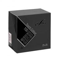 Servet zwart Infibra 25 x 25 cm 2l 1/4 vouw - 30 x 100 st p/ds